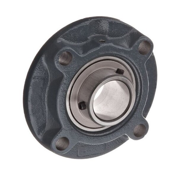 Mounted Unit Cast Iron, Wide Inner Ring, Set Screw Type, Piloted Round Flange